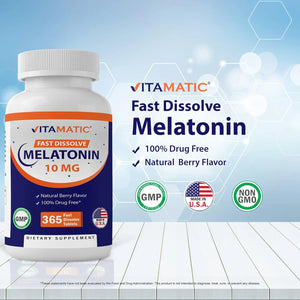 VITAMATIC - Vitamatic Melatonin 10Mg. 365 Tabletas - The Red Vitamin MX - Suplementos Alimenticios - {{ shop.shopifyCountryName }}