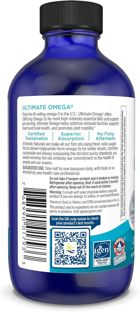NORDIC NATURALS - Nordic Naturals Ultimate Omega Liquid Lemon Flavor 119Ml. - The Red Vitamin MX - Suplementos Alimenticios - {{ shop.shopifyCountryName }}