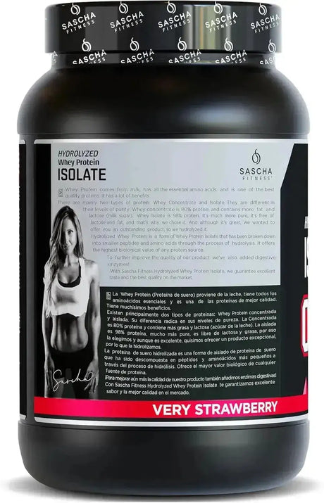 SASCHA FITNESS - SASCHA FITNESS Hydrolyzed Whey Protein Isolate Grass-Fed Strawberry 957Gr. - The Red Vitamin MX - Suplementos Alimenticios - {{ shop.shopifyCountryName }}