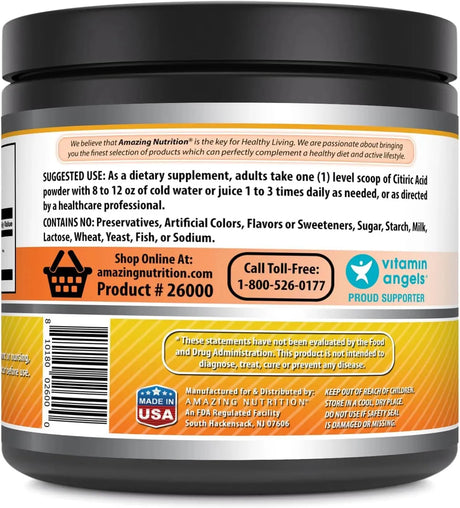 AMAZING FORMULAS - Amazing Formulas Citric Acid Powder 100Gr. - The Red Vitamin MX - Suplementos Alimenticios - {{ shop.shopifyCountryName }}