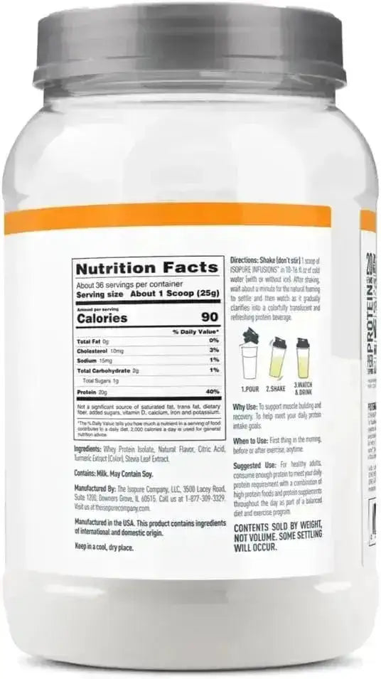 ISOPURE - Isopure Protein Powder Infusions Citrus Lemonade 36 Servicios 900Gr. - The Red Vitamin MX - Suplementos Alimenticios - {{ shop.shopifyCountryName }}