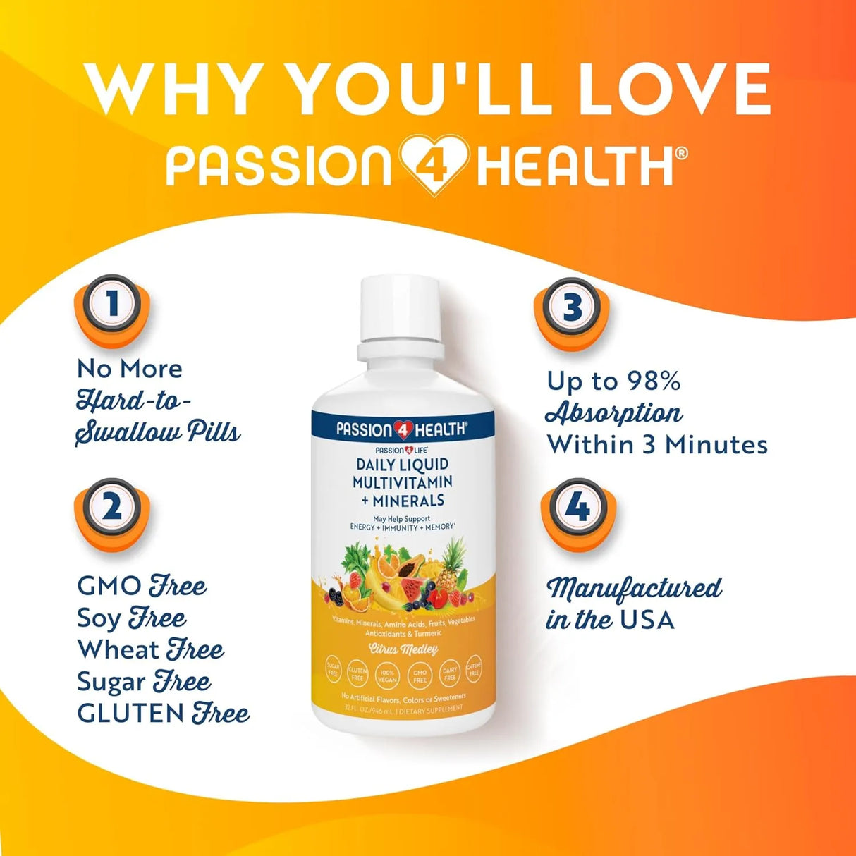 PASSION 4 LIFE - Passion 4 Life Mega Liquid Multivitamins 32 Fl. Oz. - The Red Vitamin MX - Suplementos Alimenticios - {{ shop.shopifyCountryName }}
