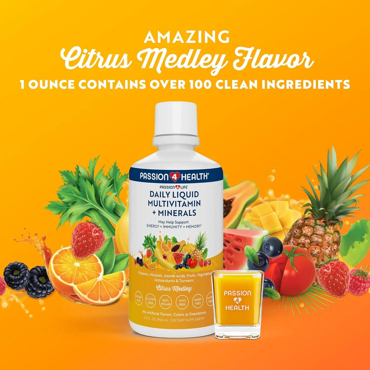 PASSION 4 LIFE - Passion 4 Life Mega Liquid Multivitamins 32 Fl. Oz. - The Red Vitamin MX - Suplementos Alimenticios - {{ shop.shopifyCountryName }}