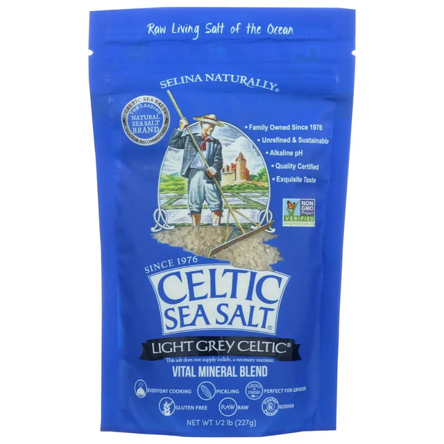 CELTIC SEA SALT - Celtic Sea Salt Light Grey Pouch 227Gr - The Red Vitamin MX - Comestibles - {{ shop.shopifyCountryName }}