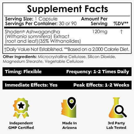 NOOTROPICS DEPOT - Nootropics Depot Shoden Ashwagandha 120Mg. 90 Capsulas - The Red Vitamin MX - Suplementos Alimenticios - {{ shop.shopifyCountryName }}