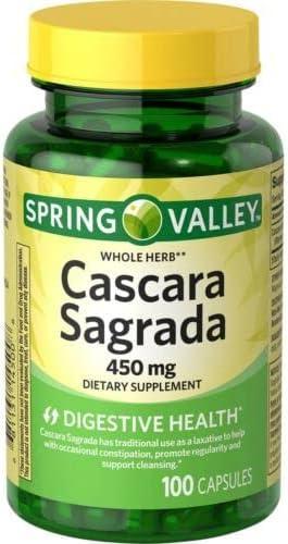 SPRING VALLEY - Spring Valley Cascara Sagrada 450Mg. 100 Capsulas - The Red Vitamin MX - Suplementos Alimenticios - {{ shop.shopifyCountryName }}