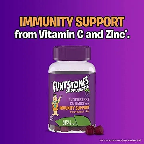 FLINTSTONES VITAMINS - Flintstones Vitamins Elderberry Gummies for Kids with Immunity Support 60 Gomitas - The Red Vitamin MX - Suplementos Alimenticios - {{ shop.shopifyCountryName }}