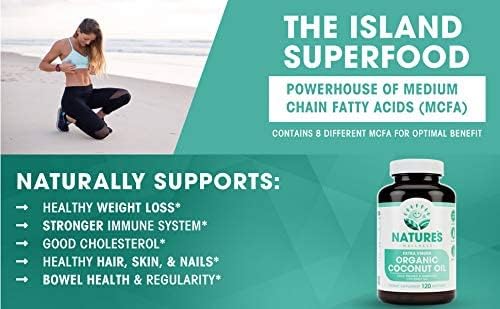 NATURES WELLNESS - Natures Wellness Organic Coconut Oil 2000Mg. 120 Capsulas Blandas - The Red Vitamin MX - Suplementos Alimenticios - {{ shop.shopifyCountryName }}