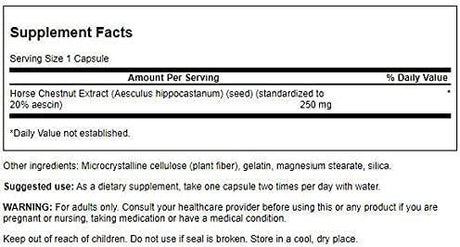 SWANSON - Swanson Horse Chestnut 250Mg. 120 Capsulas - The Red Vitamin MX - Suplementos Alimenticios - {{ shop.shopifyCountryName }}