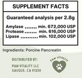 Paw Vitality Pancreatin 10X Pancreatic enzymes for Dogs and Cats 285Gr.