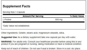 SWANSON - Swanson Amino Acid L-Proline 500Mg. 100 Capsulas - The Red Vitamin MX - Suplementos Alimenticios - {{ shop.shopifyCountryName }}