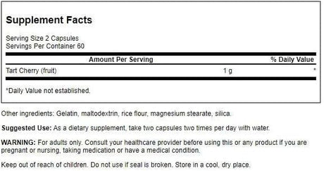 Swanson Tart Cherry 500Mg. 120 Capsulas 2 Pack