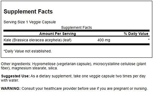 Swanson Full Spectrum Kale 400Mg. 60 Capsulas 2 Pack