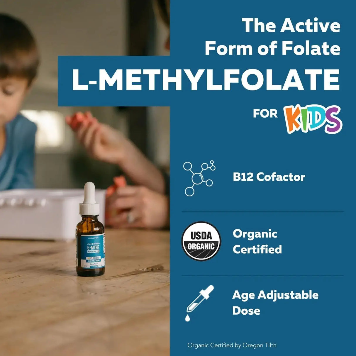 TRIQUETRA - Triquetra Organic Kids Methylfolate + Methyl B12 Cofactor 1Oz. - The Red Vitamin MX - Suplementos Alimenticios - {{ shop.shopifyCountryName }}