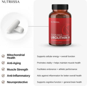 NUTRIISSA - Nutriissa Urolithin A 1000Mg. 120 Capsulas Blandas - The Red Vitamin MX - Suplementos Alimenticios - {{ shop.shopifyCountryName }}