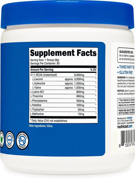 NUTRICOST - Nutricost EAA Powder 30 Servicios Unflavored 330Gr. - The Red Vitamin MX - Suplementos Alimenticios - {{ shop.shopifyCountryName }}