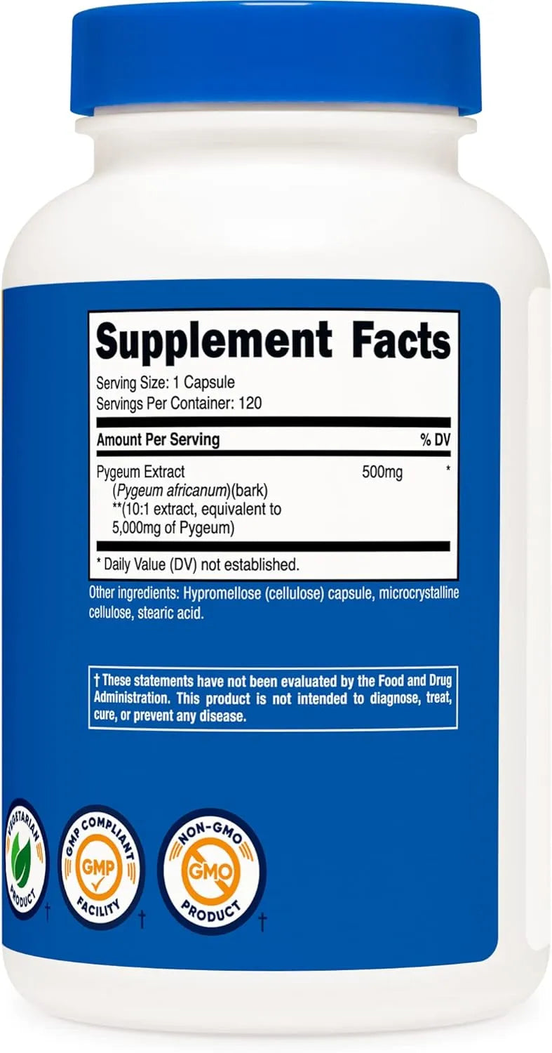 NUTRICOST - Nutricost Pygeum Extract 5000Mg. 120 Capsulas - The Red Vitamin MX - Suplementos Alimenticios - {{ shop.shopifyCountryName }}