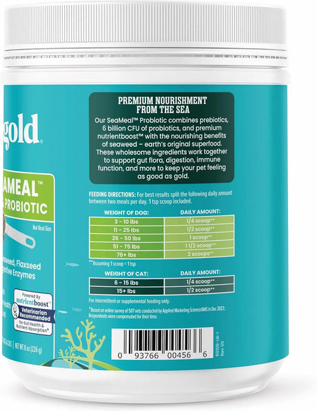 SOLID GOLD - Solid Gold SeaMeal Cat Probiotic & Dog Probiotics for Digestive Health 226Gr. - The Red Vitamin MX - Probióticos Para Perros - {{ shop.shopifyCountryName }}