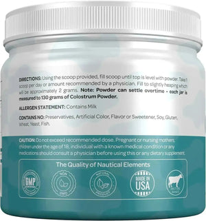 NAUTICAL ELEMENTS - Nautical Elements Pure Colostrum Powder 130Gr. - The Red Vitamin MX - Suplementos Alimenticios - {{ shop.shopifyCountryName }}