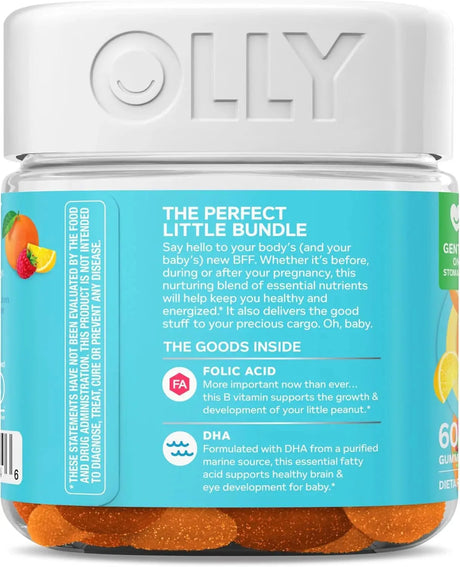 OLLY - Olly The Essential Prenatal Gummy Folic Acid Vitamin D Omega 3 DHA 60 Gomitas - The Red Vitamin MX - Suplementos Alimenticios - {{ shop.shopifyCountryName }}
