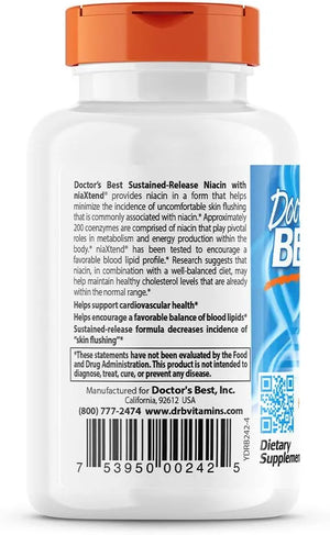 DOCTOR'S BEST - Doctor's Best TimeRelease Niacin with Niaxtend 500Mg. 120 Tabletas - The Red Vitamin MX - Suplementos Alimenticios - {{ shop.shopifyCountryName }}