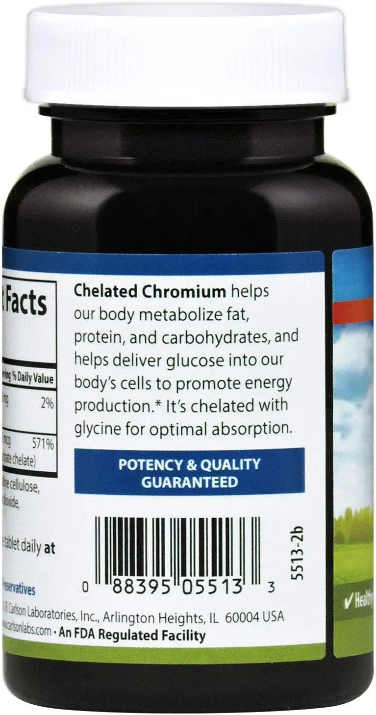 CARLSON - Carlson Chelated Chromium 200mcg 300 Tabletas - The Red Vitamin MX - Suplementos Alimenticios - {{ shop.shopifyCountryName }}