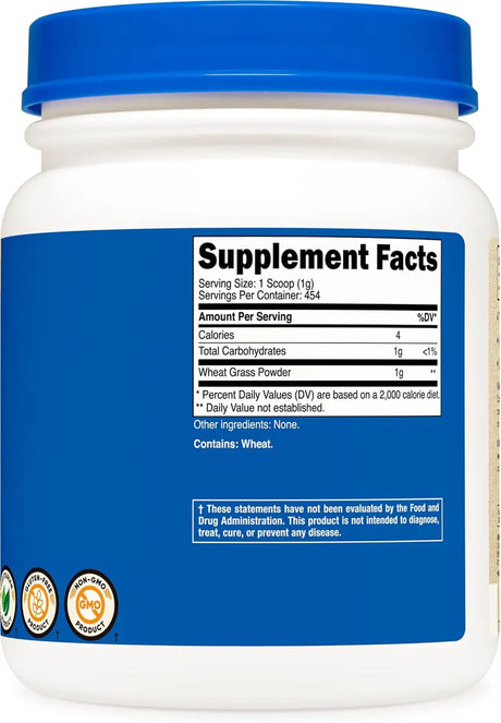 NUTRICOST - Nutricost Organic Wheatgrass Powder 454Gr. - The Red Vitamin MX - Suplementos Alimenticios - {{ shop.shopifyCountryName }}