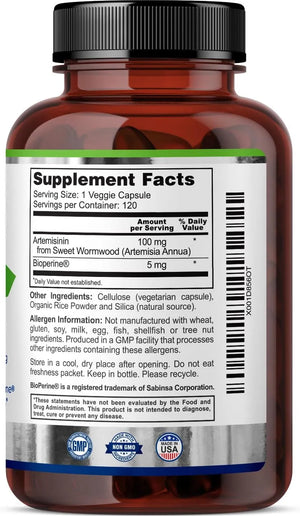 ZAZZEE NATURALS - Zazzee High Absorption Artemisinin 100Mg. 120 Capsulas - The Red Vitamin MX - Suplementos Alimenticios - {{ shop.shopifyCountryName }}