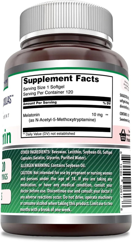 AMAZING FORMULAS - Amazing Formulas Melatonin 10Mg. 120 Capsulas Blandas - The Red Vitamin MX - Suplementos Alimenticios - {{ shop.shopifyCountryName }}