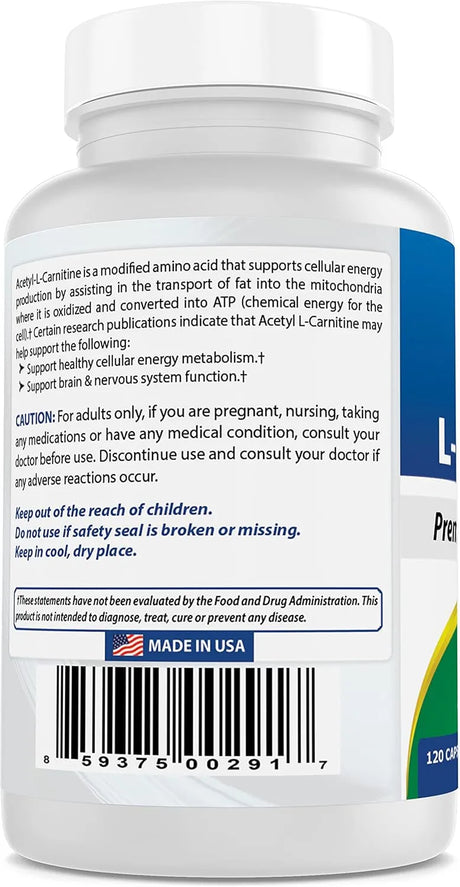 BEST NATURALS - Best Naturals L-Carnitine 500Mg. 120 Capsulas 2 Pack - The Red Vitamin MX - Suplementos Alimenticios - {{ shop.shopifyCountryName }}