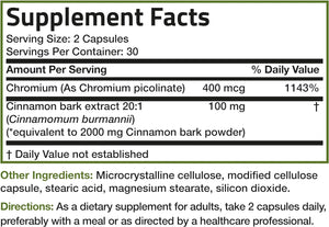 BRONSON - Bronson Cinnamon Plus Chromium Picolinate 60 Capsulas - The Red Vitamin MX - Suplementos Alimenticios - {{ shop.shopifyCountryName }}