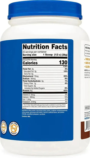NUTRICOST - Nutricost Whey Protein Concentrate Chocolate 25 Servicios 907Gr. - The Red Vitamin MX - Suplementos Alimenticios - {{ shop.shopifyCountryName }}