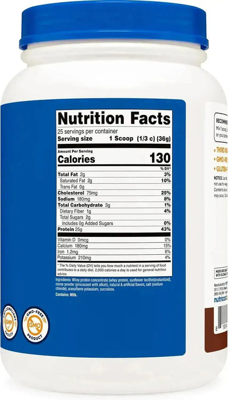 NUTRICOST - Nutricost Whey Protein Concentrate Chocolate 25 Servicios 907Gr. - The Red Vitamin MX - Suplementos Alimenticios - {{ shop.shopifyCountryName }}