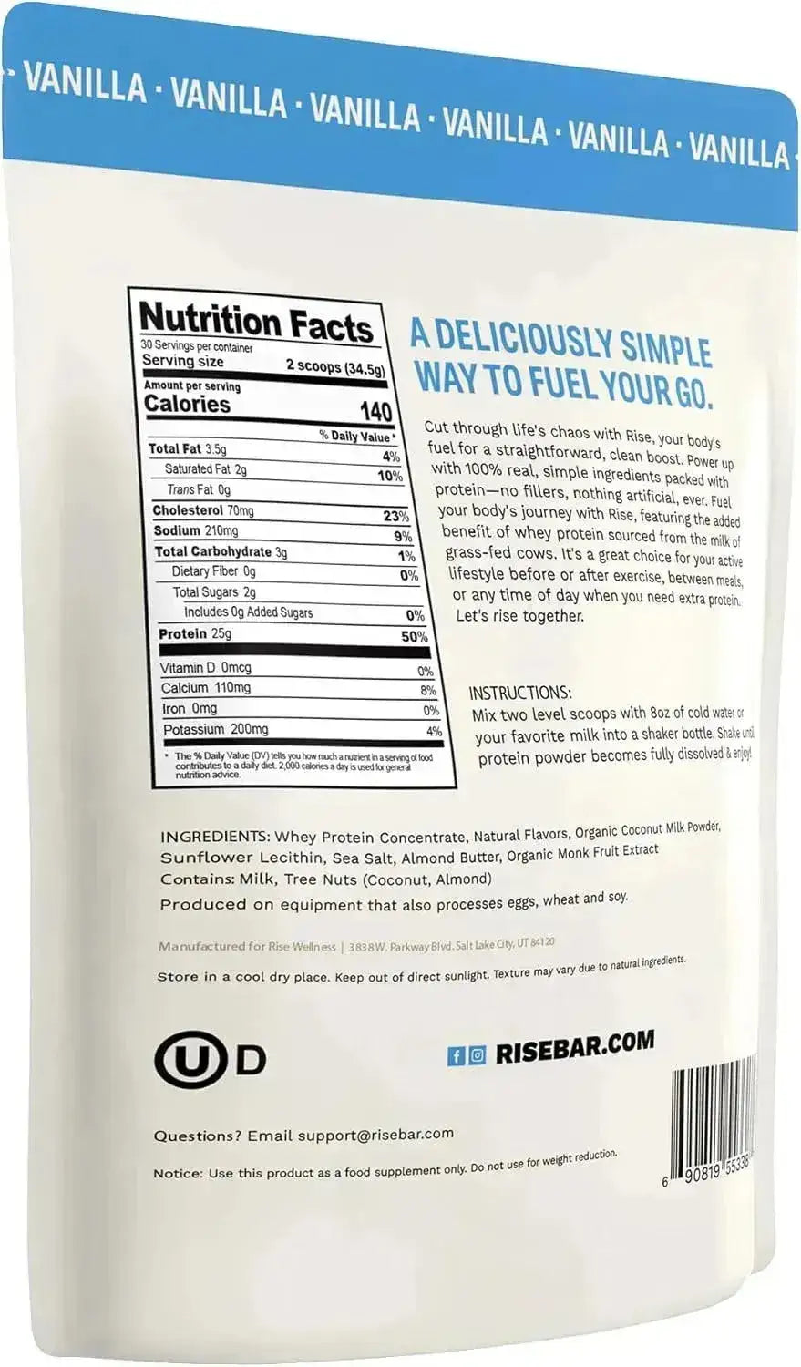 RISE - Rise Whey Protein Powder Grass Fed Mint Chocolate 1.1 Kg. - The Red Vitamin MX - Suplementos Alimenticios - {{ shop.shopifyCountryName }}
