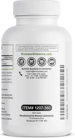 BRONSON - Bronson Grapefruit Seed Extract 500Mg. 360 Capsulas - The Red Vitamin MX - Suplementos Alimenticios - {{ shop.shopifyCountryName }}