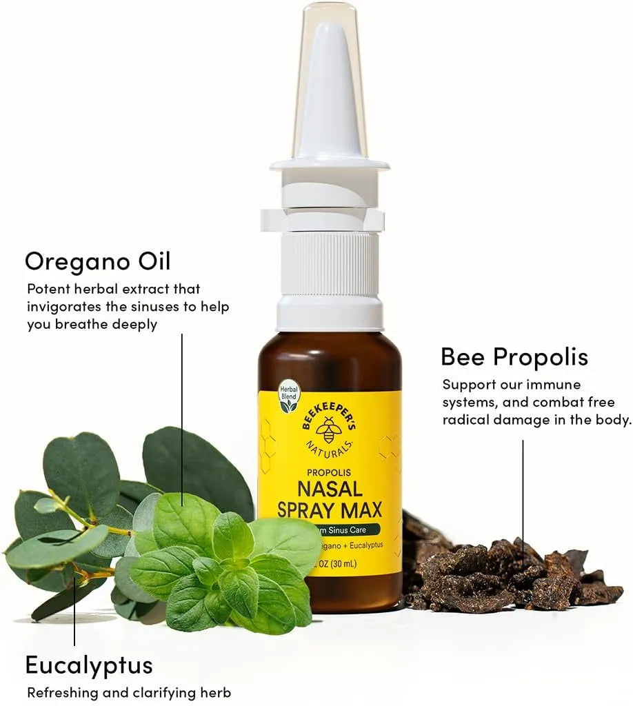 BEEKEEPER´S NATURALS - Beekeeper's Naturals Propolis Nasal Rinse Spray Max 1 Fl.Oz. - The Red Vitamin MX - Spray Nasal - {{ shop.shopifyCountryName }}