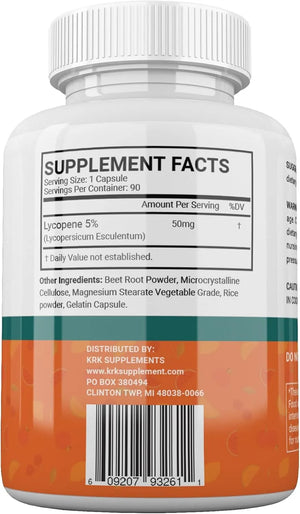 KRK SUPPLEMENTS - KRK SUPPLEMENTS Lycopene 50Mg. 90 Capsulas 2 Pack - The Red Vitamin MX - Suplementos Alimenticios - {{ shop.shopifyCountryName }}