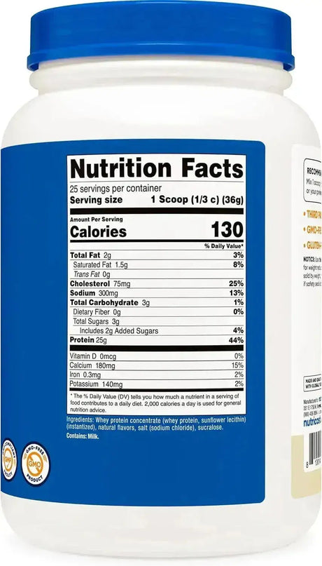 NUTRICOST - Nutricost Whey Protein Concentrate Vanilla 25 Servicios 907Gr. - The Red Vitamin MX - Suplementos Alimenticios - {{ shop.shopifyCountryName }}