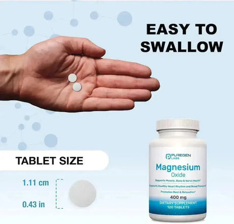 P PUREGEN LABS - P Puregen Labs Magnesium 400Mg. 120 Tabletas - The Red Vitamin MX - Suplementos Alimenticios - {{ shop.shopifyCountryName }}