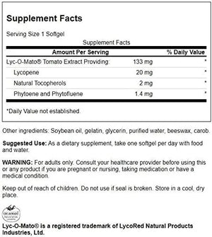 SWANSON - Swanson Double-Strength LYC-O-Mato Lycopene 20Mg. 60 Capsulas Blandas - The Red Vitamin MX - Suplementos Alimenticios - {{ shop.shopifyCountryName }}