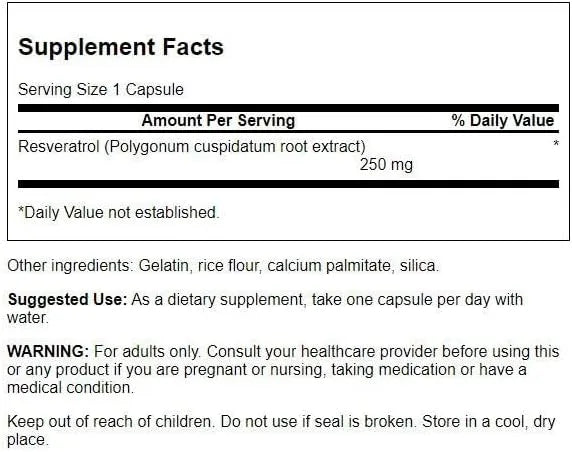 SWANSON - Swanson Ultra Resveratrol 250Mg. 30 Capsulas 2 Pack - The Red Vitamin MX - Suplementos Alimenticios - {{ shop.shopifyCountryName }}