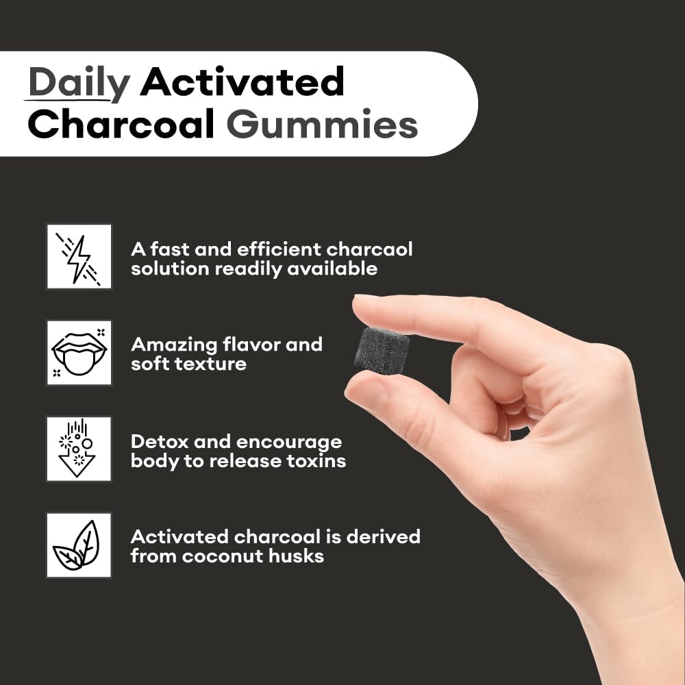 VitaPatch Premium Grade Activated Charcoal Gummies 60 Gomitas