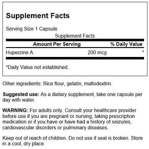 SWANSON - Swanson Huperzine A 200mcg 30 Capsulas - The Red Vitamin MX - Suplementos Alimenticios - {{ shop.shopifyCountryName }}