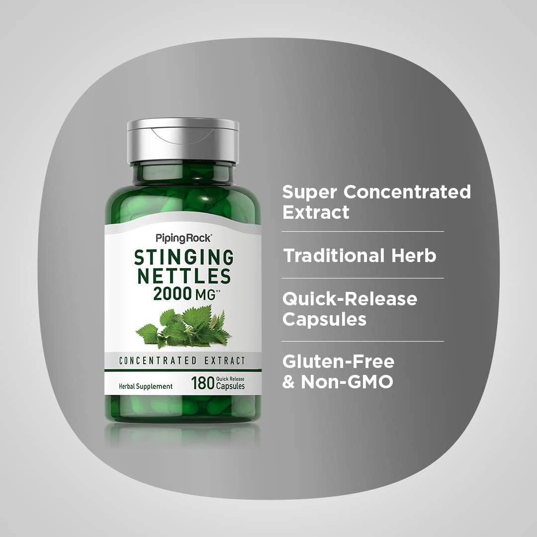 PIPING ROCK - Piping Rock Stinging Nettle 2000Mg. 180 Capsulas - The Red Vitamin MX - Suplementos Alimenticios - {{ shop.shopifyCountryName }}