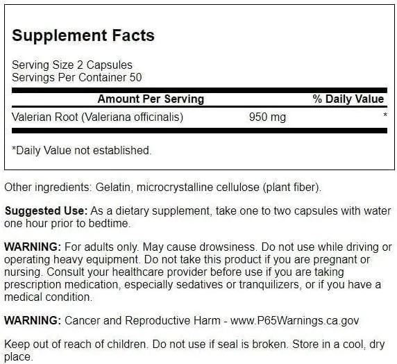 SWANSON - Swanson Valerian Root 475Mg. 100 Capsulas - The Red Vitamin MX - Suplementos Alimenticios - {{ shop.shopifyCountryName }}