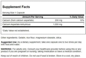 SWANSON - Swanson Calcium Aspartate 200Mg. 60 Capsulas - The Red Vitamin MX - Suplementos Alimenticios - {{ shop.shopifyCountryName }}