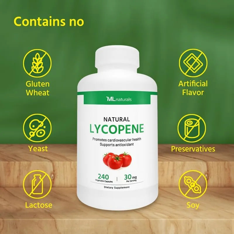 ML NATURALS - ML Naturals Natural Lycopene 30Mg. 240 Capsulas - The Red Vitamin MX - Suplementos Alimenticios - {{ shop.shopifyCountryName }}