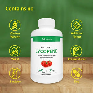 ML NATURALS - ML Naturals Natural Lycopene 30Mg. 240 Capsulas - The Red Vitamin MX - Suplementos Alimenticios - {{ shop.shopifyCountryName }}