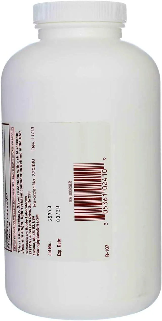 RUGBY LABORATORIES - Rugby Calcium Carbonate 648Mg. 1000 Tabletas - The Red Vitamin MX - Suplementos Alimenticios - {{ shop.shopifyCountryName }}