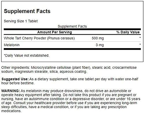 Swanson Tart Cherry & Melatonin 30 Tabletas 2 Pack